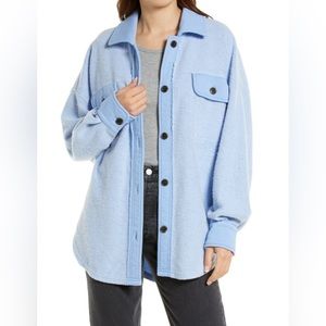 Treasure & Bond Cotton Blend Shirt Jacket - Blue XS